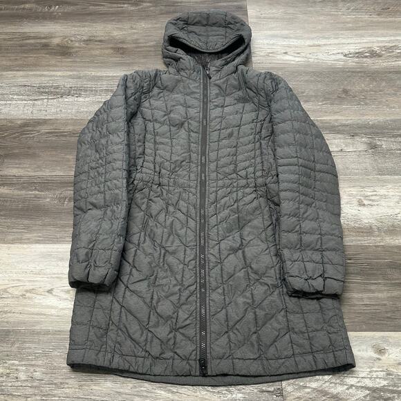The North Face ThermoBall Eco Gray Womens S Nylon Quilted Parka‎ Puffer Jacket - Picture 1 of 11